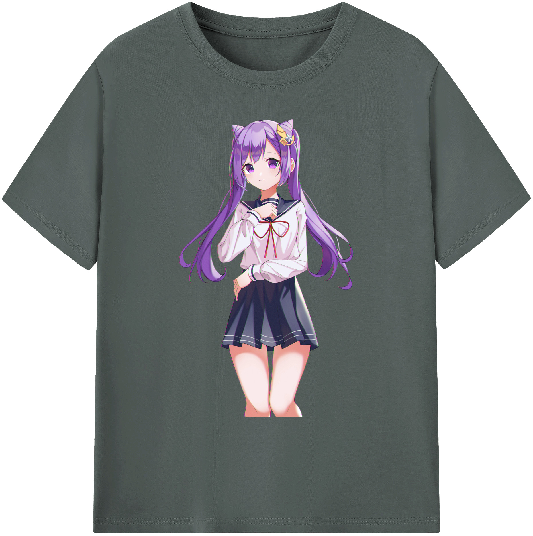 げんし神 刻晴 こくせい genshin Kokusei 綿100％ メンズ半袖Tシャツ｜肌触りやわらか＆通気性